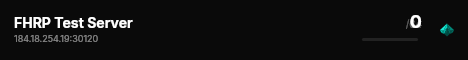 FHRP Test Server live status badge