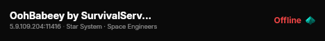 OohBabeey by SurvivalServers.com live status badge