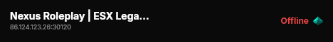 Nexus Roleplay | ESX Legacy Server live status badge
