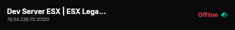 Dev Server ESX | ESX Legacy Server live status badge