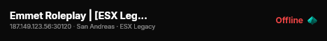 Emmet Roleplay | [ESX Legacy] live status badge