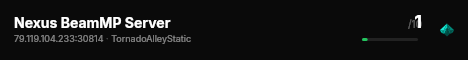 Nexus BeamMP Server live status badge