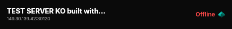 TEST SERVER KO built with CFX Default FiveM! live status badge