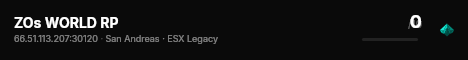 ZOs WORLD RP live status badge