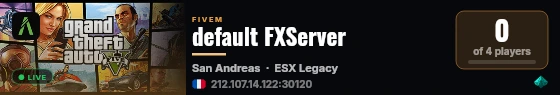 default FXServer live status badge