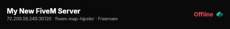 My New FiveM Server live status badge