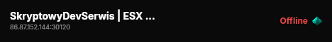 SkryptowyDevSerwis | ESX Legacy Server live status badge