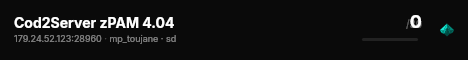 Cod2Server zPAM 4.04 live status badge