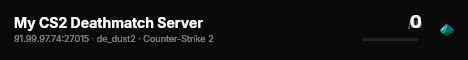 My CS2 Deathmatch Server live status badge