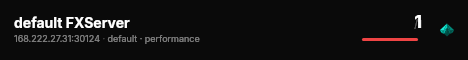 default FXServer live status badge