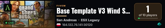 Base Template V3 Wind Studio live status badge