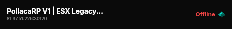 PollacaRP V1 | ESX Legacy Server live status badge