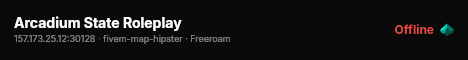 Arcadium State Roleplay live status badge