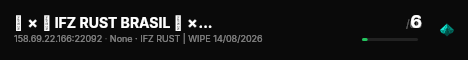 █ ✗ ☢ IFZ RUST BRASIL ☢ ✗ WHITELIST ifz-rust.pages.dev ✗ [INFECTIONZ DAYZ] █ live status badge