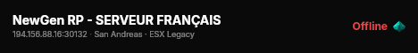 NewGen RP - SERVEUR FRANÇAIS live status badge
