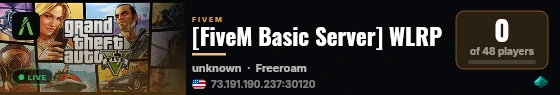 [FiveM Basic Server] WLRP live status badge
