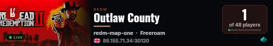 Outlaw County live status badge