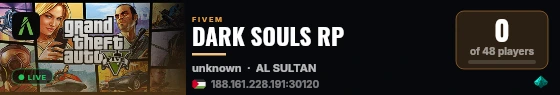 DARK SOULS RP live status badge