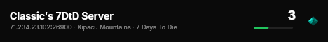 Classic's 7DtD Server live status badge
