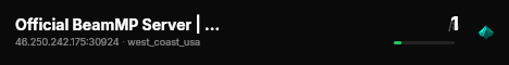 Official BeamMP Server | West Coast (10) | Australia | 1 Vehicle live status badge