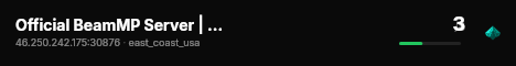 Official BeamMP Server | East Coast (11) | Australia | 1 Vehicle live status badge