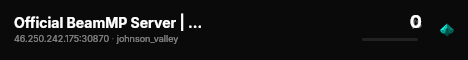 Official BeamMP Server | Johnson Valley (11) | Australia | 1 Vehicle live status badge