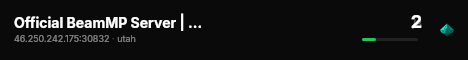 Official BeamMP Server | Utah (10) | Australia | 1 Vehicle live status badge