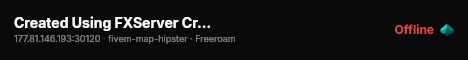 Created Using FXServer Creator live status badge