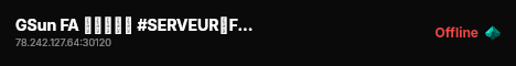 GSun FA ▬▬▬↭🡺 #SERVEUR↭FUN 🡸↭▬▬▬ 💜 live status badge