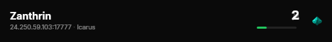 Zanthrin live status badge