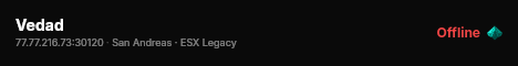 Vedad live status badge