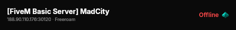 [FiveM Basic Server] MadCity live status badge