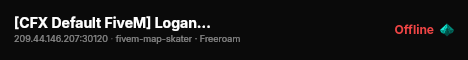 [CFX Default FiveM] Logan's Test Server live status badge