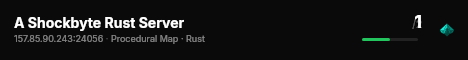A Shockbyte Rust Server live status badge
