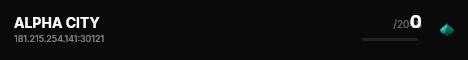 ALPHA CITY live status badge