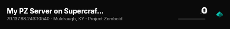 My PZ Server on Supercraft.host live status badge