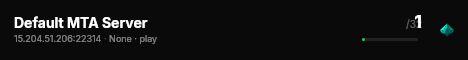 Default MTA Server live status badge