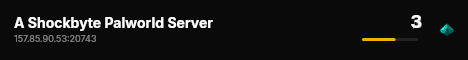 A Shockbyte Palworld Server live status badge