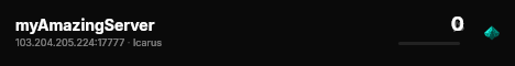 myAmazingServer live status badge