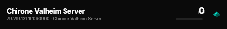 Chirone Valheim Server live status badge