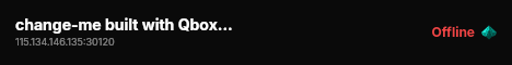 change-me built with Qbox Project by The Community! live status badge