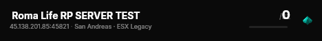 Roma Life RP SERVER TEST live status badge