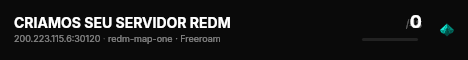 CRIAMOS SEU SERVIDOR REDM live status badge