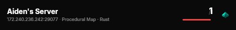 Aiden's Server live status badge
