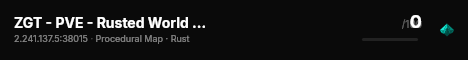ZGT - PVE - Rusted World (EU) live status badge