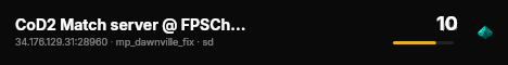 CoD2 Match server @ FPSChallenge.eu live status badge