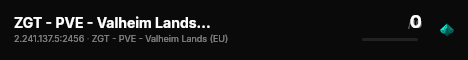 ZGT - PVE - Valheim Lands (EU) live status badge