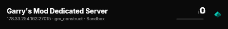 Garry's Mod Dedicated Server live status badge