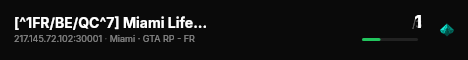 [^1FR/BE/QC^7] Miami Life DEV  ⇝↬🡺 SERVEUR UNIQUE! 👑 🡸↫⇜⇜ live status badge