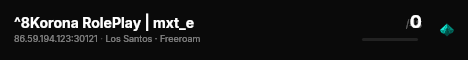 ^8Korona RolePlay | mxt_e live status badge